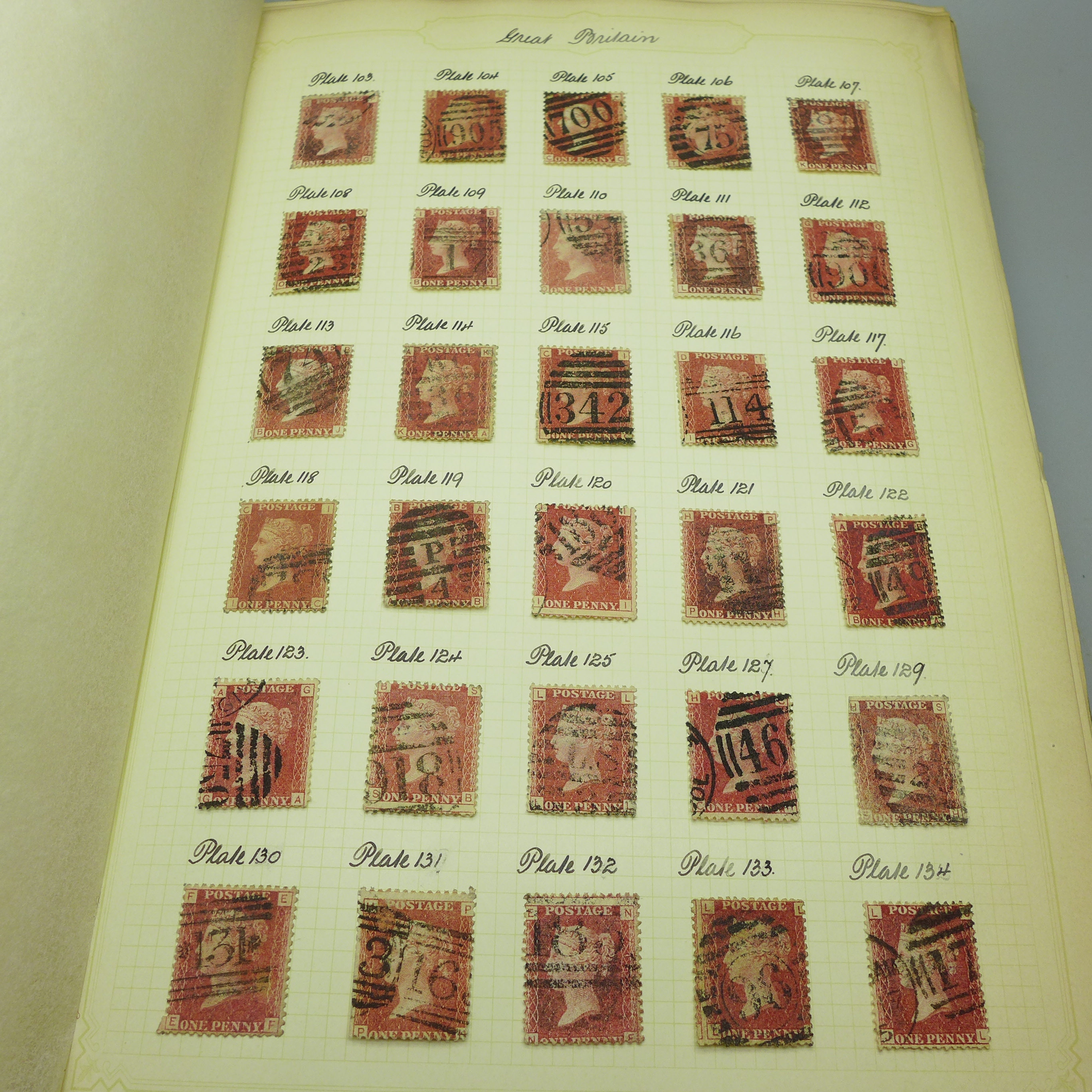 Stamps; an album of GB postage stamps, including Penny Black, a Two Pence Blue, Penny Reds, ( - Image 5 of 42