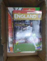 132 England Home Internationals programmes, 1960 onwards including over 80 full internationals