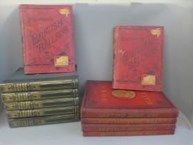 Three The Doré Gallery books, Illustrated British Ballads, and a set of household physician's