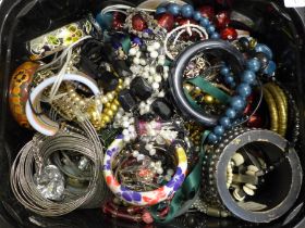 A box of costume jewellery