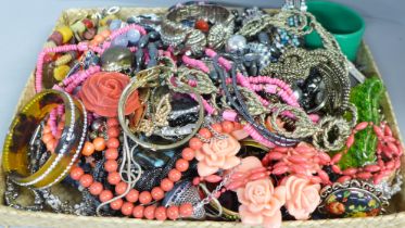 A box of costume jewellery