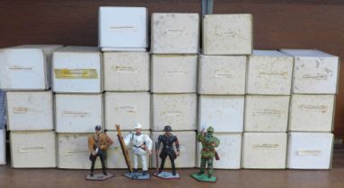 A collection of metal German history figures, Prinz Eugen Division Ski Trooper (14), Allemaigne SS