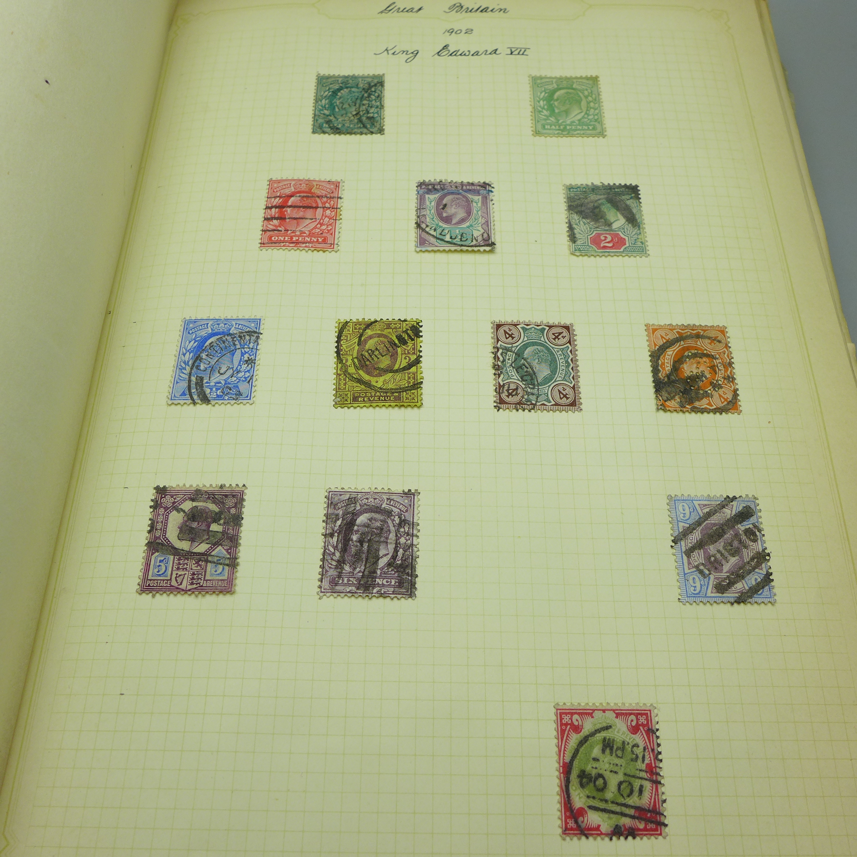 Stamps; an album of GB postage stamps, including Penny Black, a Two Pence Blue, Penny Reds, ( - Image 10 of 42