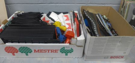 A collection of Scalextric tracks, controllers, cars, etc., some a/f **PLEASE NOTE THIS LOT IS NOT