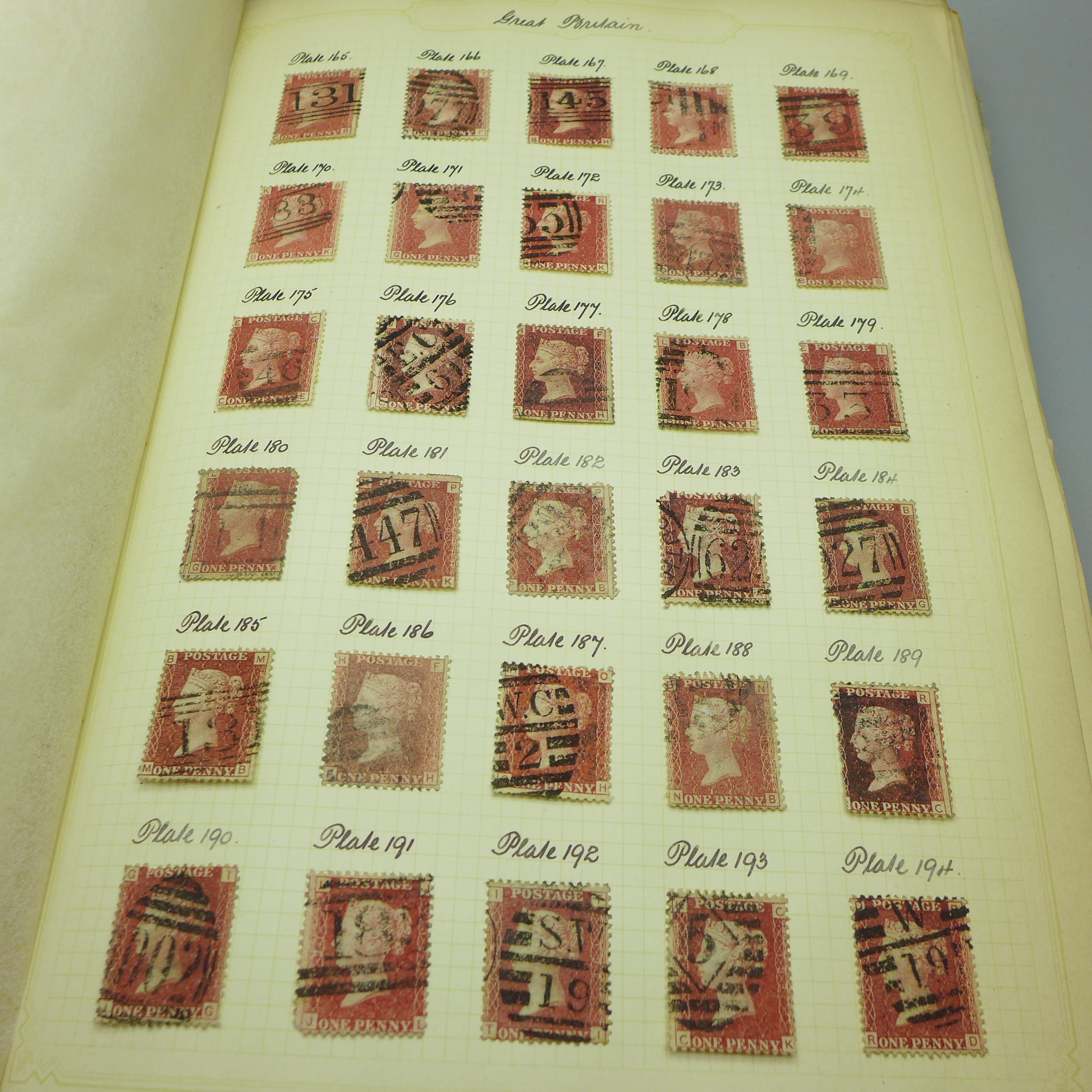 Stamps; an album of GB postage stamps, including Penny Black, a Two Pence Blue, Penny Reds, ( - Image 7 of 42