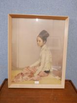 A Sir Gerald Kelly print, Saw Ohn Nyum, framed