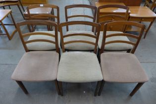 A set of six G-Plan teak dining chairs