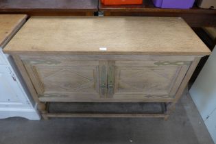 An oak sideboard