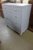 A Victorian painted pine chest of drawers