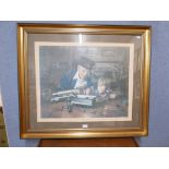 A signed limited edition David Shepherd print, Grandpa's Workshop, framed