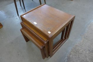 A teak nest of tables