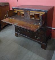 A Regency inlaid mahogany secretaire chest of drawers