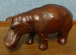 A small leather hippopotamus