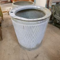 A galvanised dolly tub