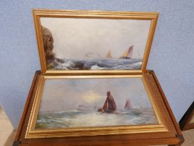 E. Chester (late19th/early 20th Century), pair of seascapes, oil on board, framed