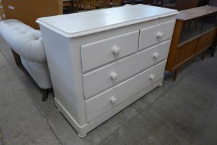 A Victorian painted pine chest of drawers