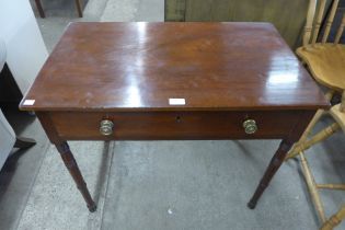 A George IV mahogany single drawer side table