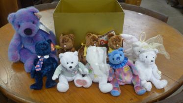 A collection of Beanie babies