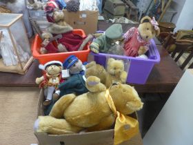 A collection of vintage and later teddy bears