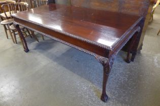 A Chippendale Revival mahogany dining table