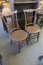 A pair of early 20th Century beech bentwood chairs