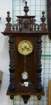 A 19th Century walnut Vienna wall clock