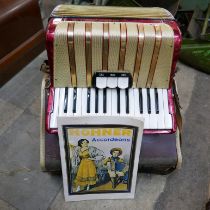 A cased Hohner accordion