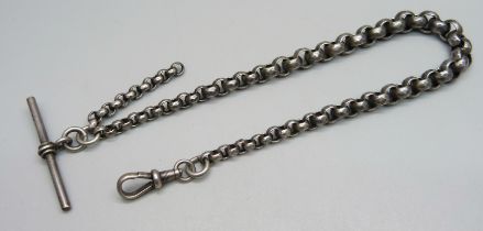 A silver watch chain, 30g