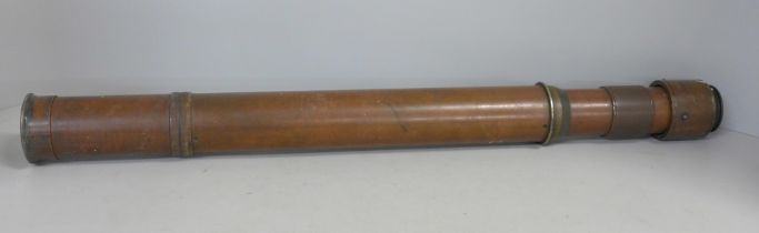 A 1902 brass telescope marked W. Ottway & Co. and Everard & Co. Smethwick