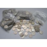 A large collection of sixpence coins, mainly Queen Elizabeth II, (some '20 to '46)