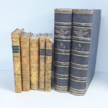 Two volumes of Dictionary of Painters and Engravers, 1889 and five other 1800s books