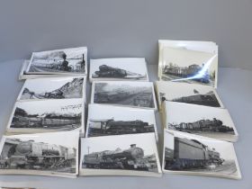 A collection of over 600 black and white photographs of locomotives, taken for Beecroft locomotive