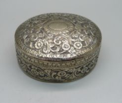 An embossed continental box, 7.5cm wide