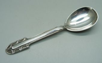 A Norwegian Arts and Crafts silver spoon, 14cm, 38g