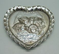 A Reynolds Angels silver pin tray, Birmingham 1904, 42g