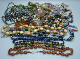 Assorted bead necklets