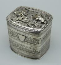 A Dutch silver spice box, circa 1861, 28g
