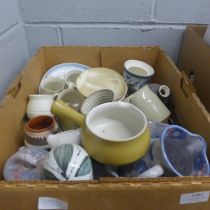 A box of studio pottery **PLEASE NOTE THIS LOT IS NOT ELIGIBLE FOR POSTING AND PACKING**