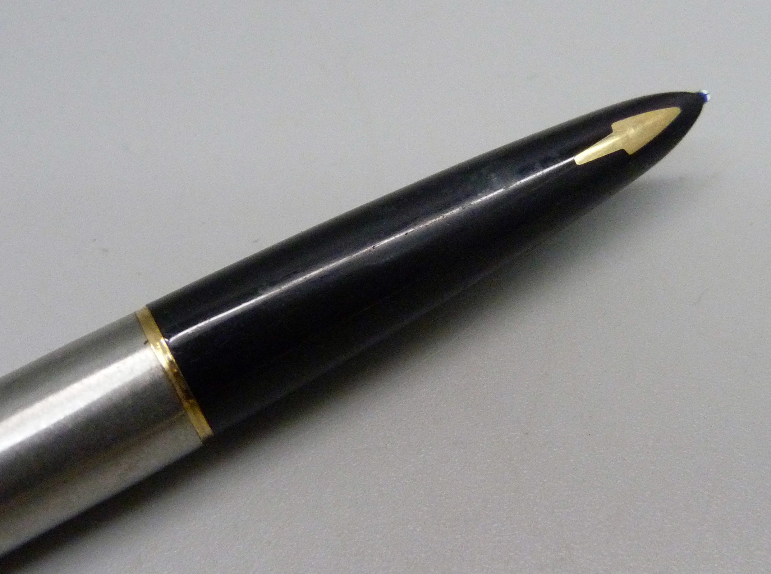 A Parker pen, barrel engraved, a/f and a Parker Sonnet pencil in gold plated casing - Image 4 of 5