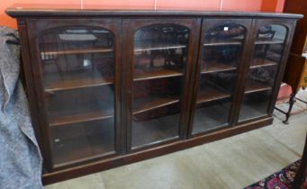 An Edward VII mahogany four door bookcase