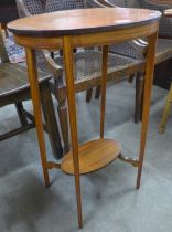 An Edward VII oval satinwood occasional table