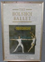 A Birmingham Hippodrome Bolshoi Ballet print, framed