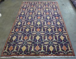 An eastern blue ground rug, 273 x 169cms