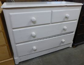 A Victorian painted pine chest of drawers