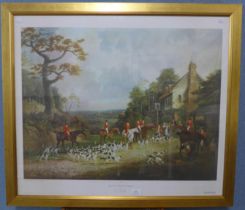 A Dean Wolstenholme print, The Essex Hunt Near Epping, framed