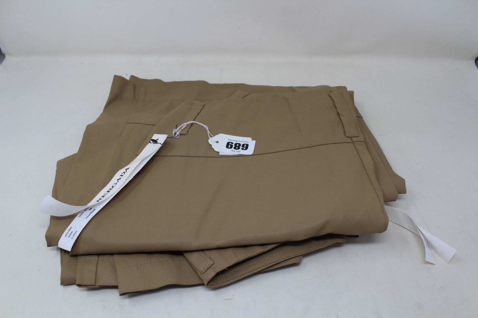 Two pairs of as new Lurdes Bergada Wide coated trousers (M - RRP £93 each).
