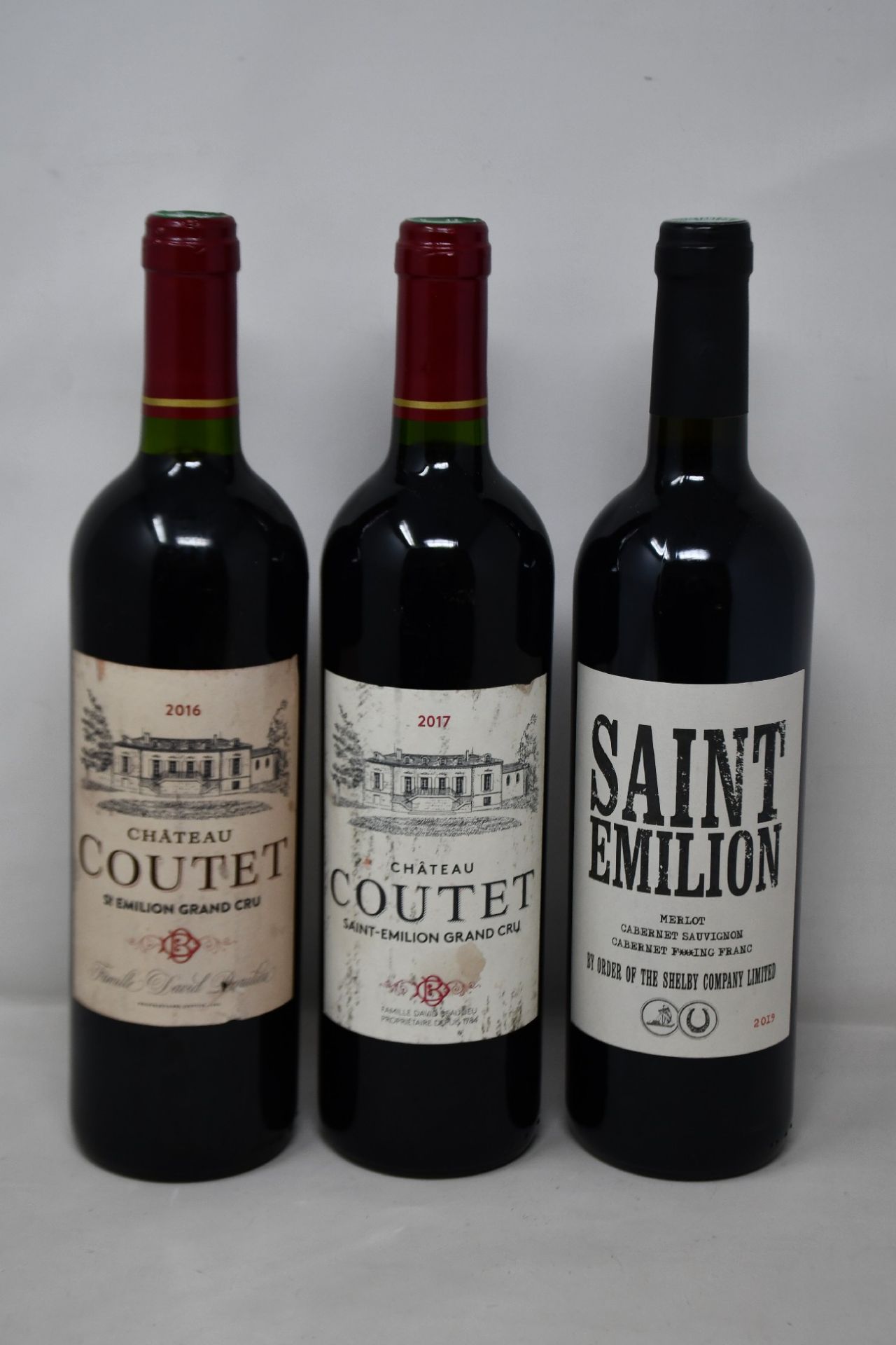 Four bottles of Saint Emilion by Order of the Shelby Company 2019 wine (750ml) and two bottles of