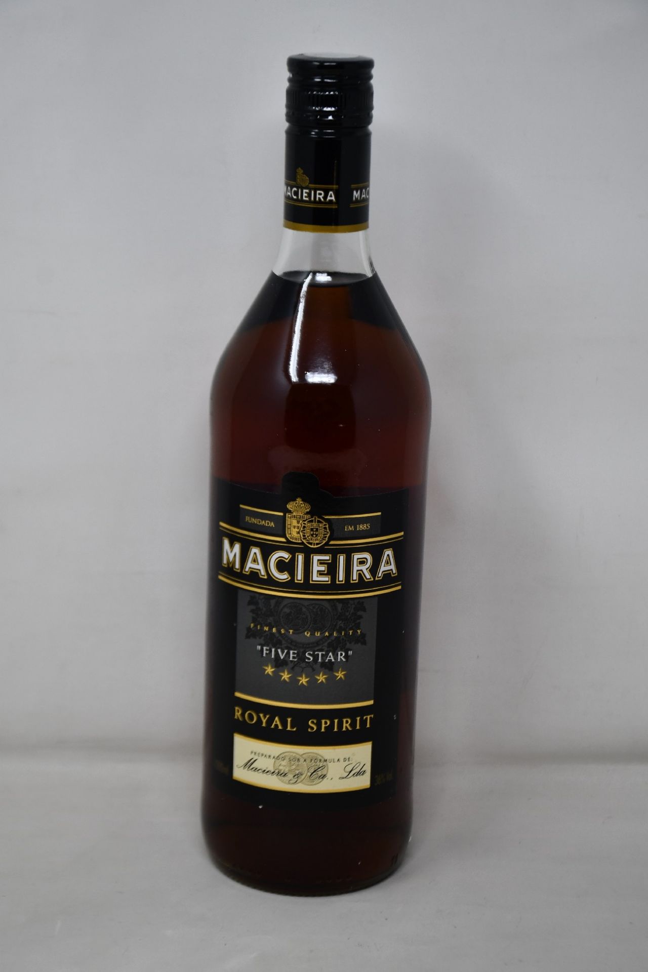 Ten bottles of Macieira Five Star Royal Spirit bandy (1ltr) (Over 18s only).