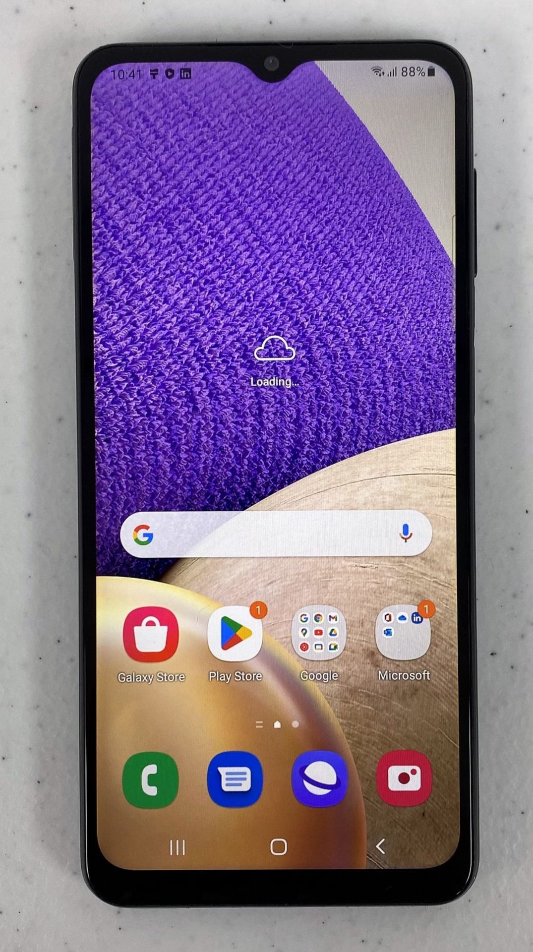 A pre-owned Samsung Galaxy A32 5G (SM-A326B/DS) 64GB in Black/Grey (Google account lock clear. Check