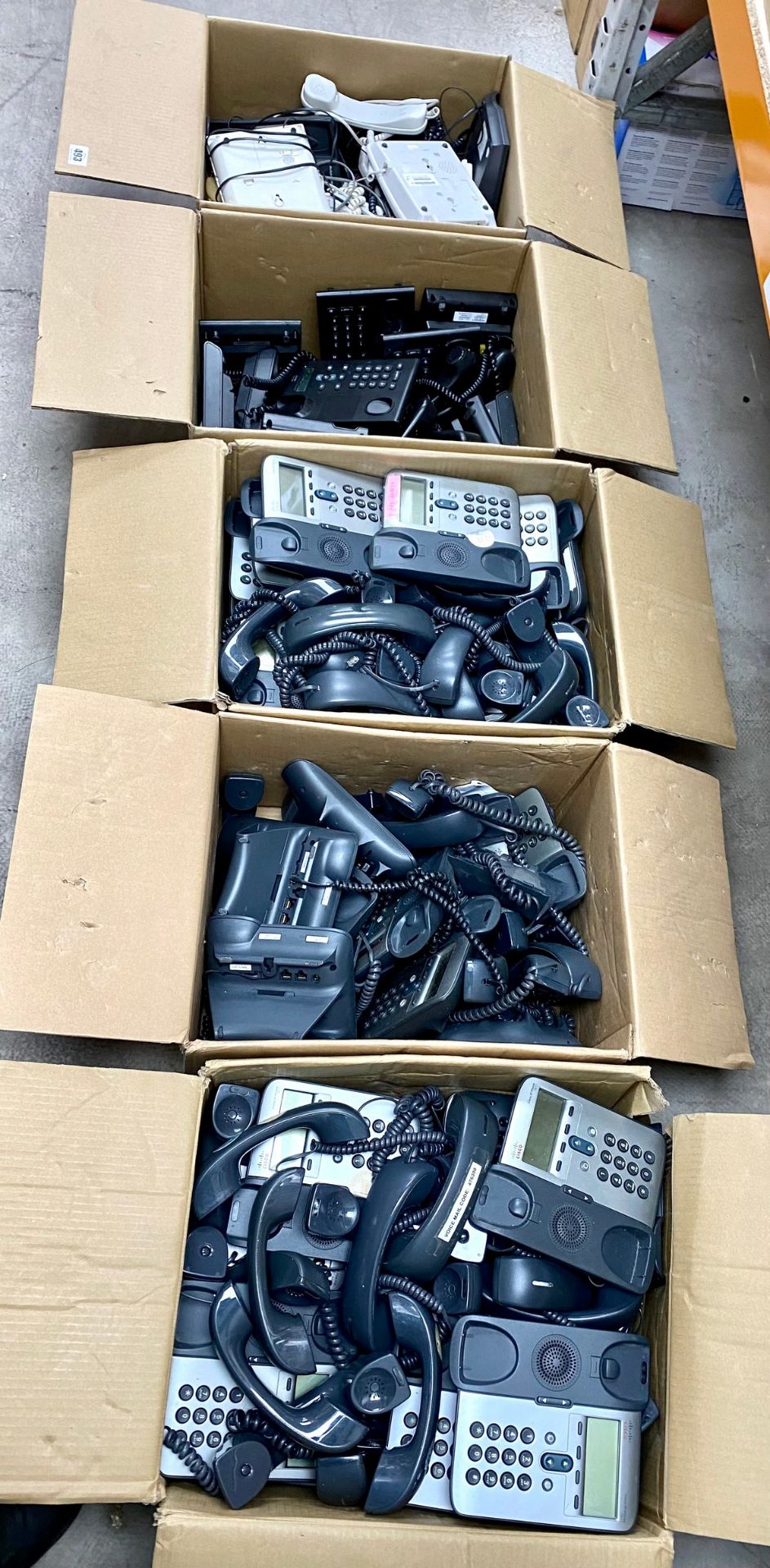 COLLECTION ONLY: A large quantity of assorted pre-owned IP phones (Sold as seen, viewing advised).